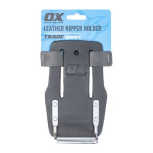 OX Trade Black Leather Nip Holder – Front View